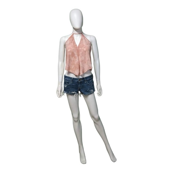 Blue Life Tie Dye Light Pink Halter Top, XS - Picture 1 of 7